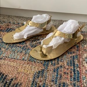 Michael Kors Gold Jelly Sandals